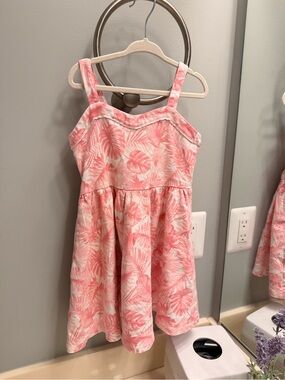 Janie and Jack Pink Tropical Leaf Sundress